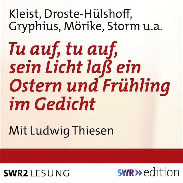 Couverture de livre pour Tu auf, tu auf, sein Licht lass ein - Ostern und Frühling im Gedicht