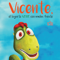 Vicente, el lagarto verde con mucha frente