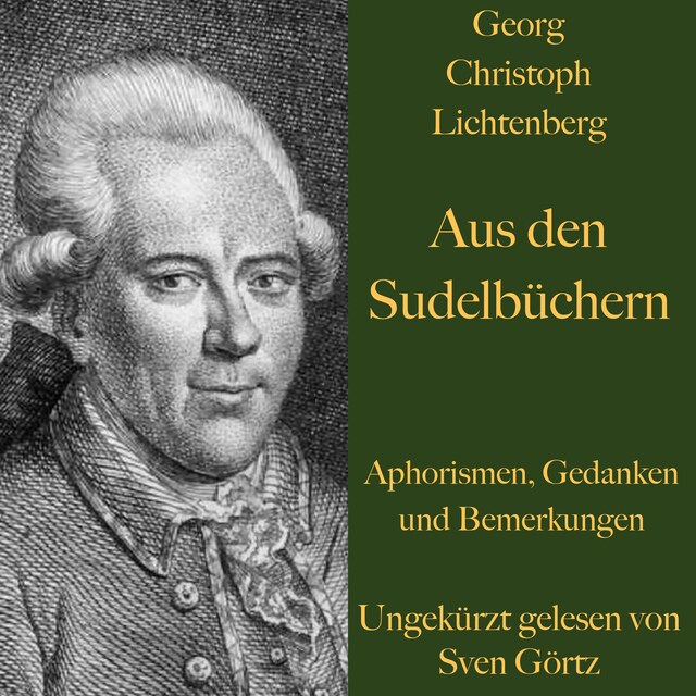 Kirjankansi teokselle Georg Christoph Lichtenberg: Aus den Sudelbüchern