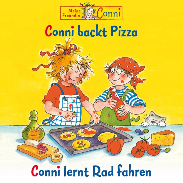 Bokomslag för Conni backt Pizza / Conni lernt Rad fahren
