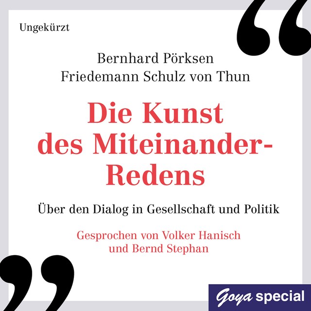 Book cover for Die Kunst des Miteinander-Redens - Ungekürzte Lesung