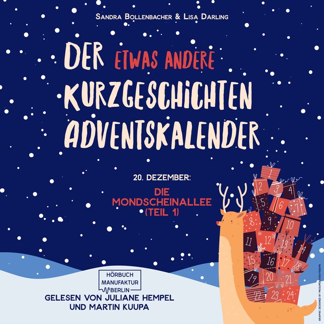 Book cover for Die Mondscheinallee (Teil 1) - Der etwas andere Kurzgeschichten Adventskalender, Türchen 20 (ungekürzt)