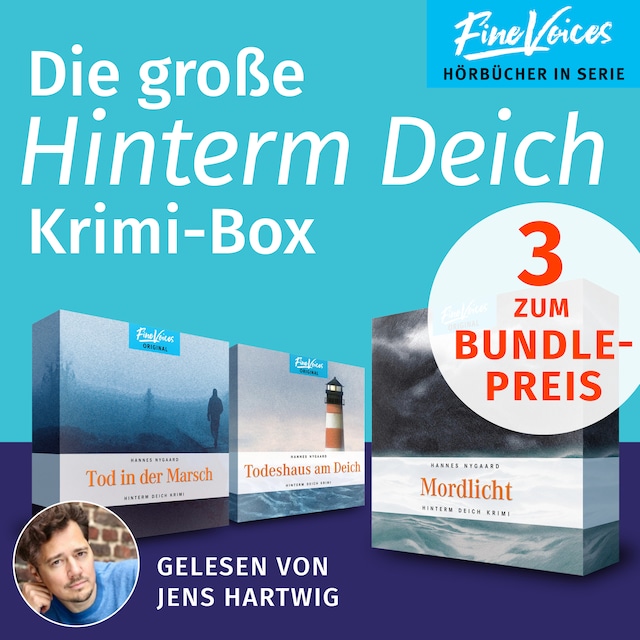 Book cover for Die große Hinterm Deich Krimi-Box - Tod in der Marsch + Vom Himmel hoch + Mordlicht (Ungekürzt)