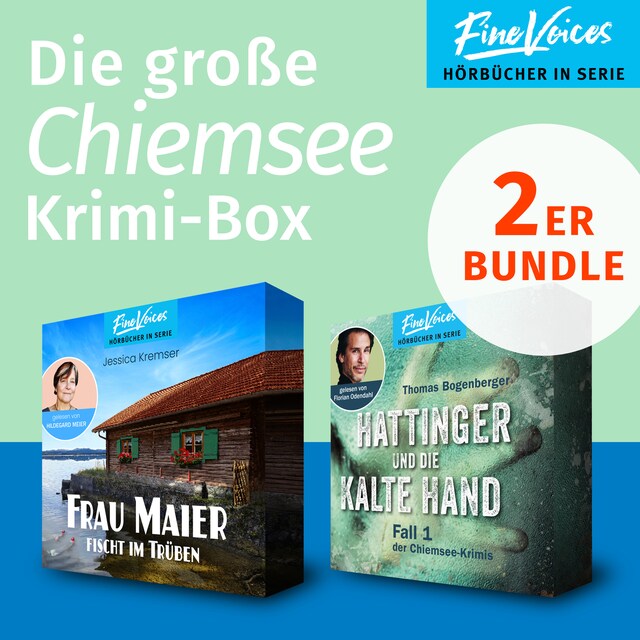 Bokomslag for Die große Chiemsee Krimi-Box - Frau Maier fischt im trüben: Chiemgau-Krimi + Hattinger und die kalte Hand: Chiemsee-Krimi (ungekürzt)