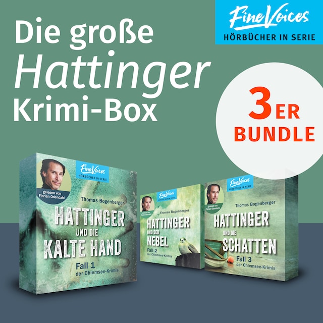 Book cover for Die große Hattinger Krimi Box - Hattinger und die kalte Hand + Hattinger und der Nebel + Hattinger und die Schatten (ungekürzt)