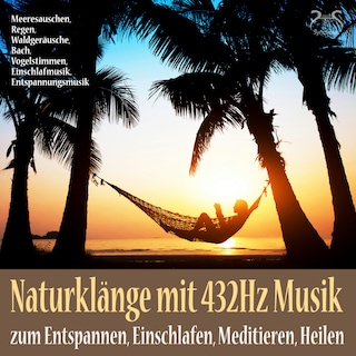 Naturklänge mit 432Hz Musik zum Entspannen, Einschlafen, Meditieren, Heilen - Meeresauschen, Regen, Waldgeräusche, Bach, Vogelstimmen, Einschlafmusik, Entspannungsmusik als Hörbuch