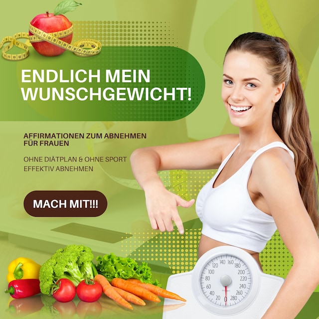 Copertina del libro per Endlich mein Wunschgewicht! Ganz ohne Diätplan & Sport effektiv abnehmen