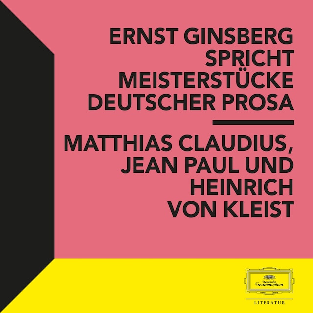 Buchcover für Ernst Ginsberg spricht Meisterstücke Deutscher Prosa