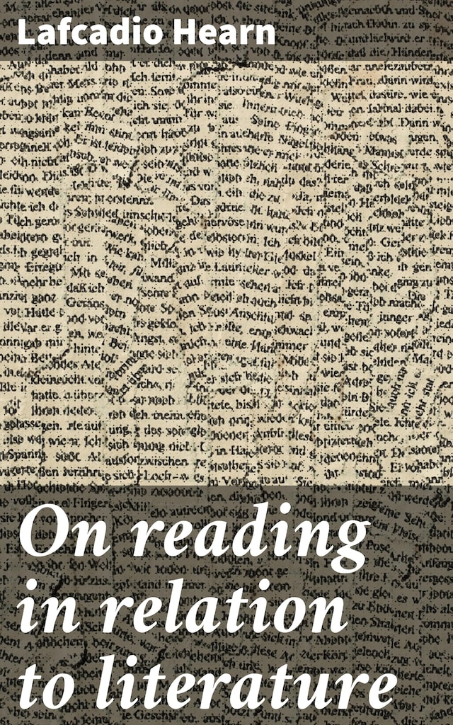 Buchcover für On reading in relation to literature