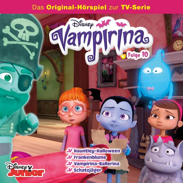 Buchcover für 10: Hauntley-Halloween / Frankenblume / Vampirina-Ballerina / Schatzjäger (Hörspiel zur Disney TV-Serie)