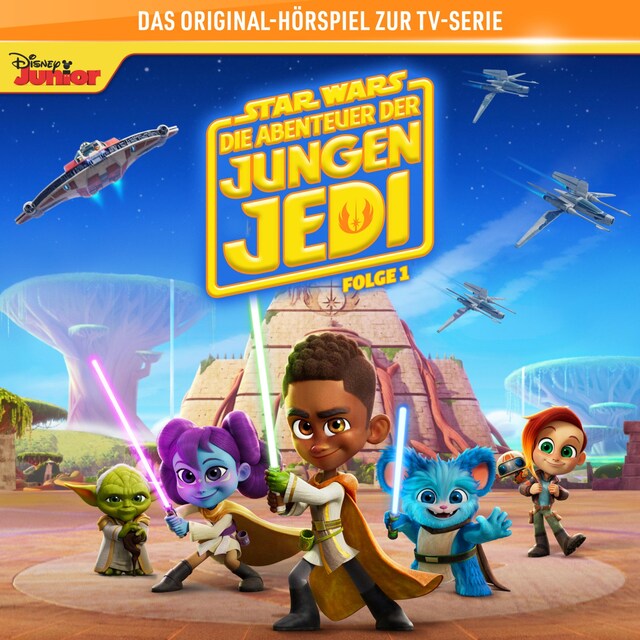 Buchcover für 01: Die jungen Jedi / Auf Mission für Meister Yoda / Das große Rennen / Das verschollene Jedi-Schiff (Das Original-Hörspiel zur Star Wars-TV-Serie)