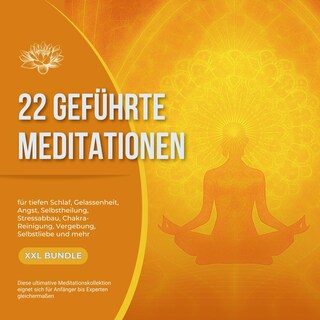 22 geführte Premium-Meditationen für tiefen Schlaf, Gelassenheit, Angst, Selbstheilung, Stressabbau, Chakra-Reinigung, Vergebung, Selbstliebe und mehr als Hörbuch