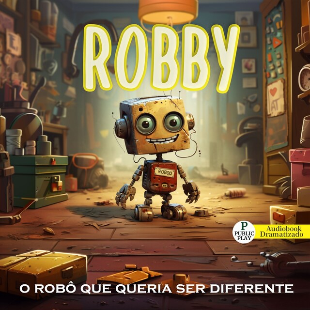 Portada de libro para Robby o robô que queria ser diferente