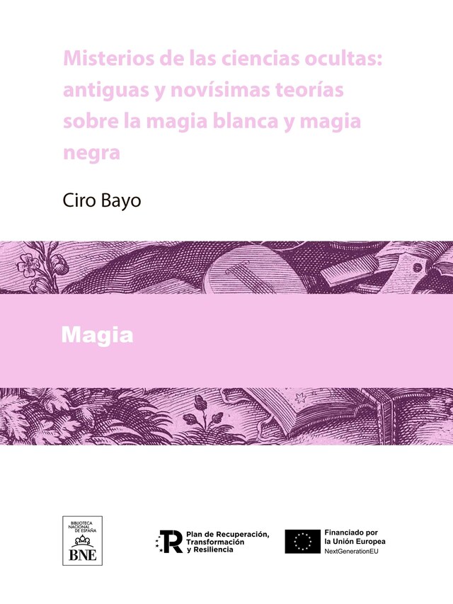 Kirjankansi teokselle Misterios de las ciencias ocultas antiguas y novísimas teorías sobre la magia blanca y magia negra