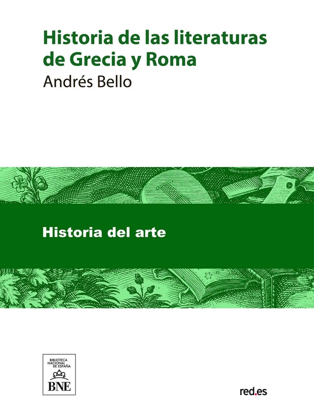 Kirjankansi teokselle Historia de las literaturas de Grecia y Roma