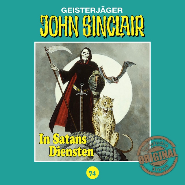 Boekomslag van John Sinclair, Tonstudio Braun, Folge 74: In Satans Diensten (Gekürzt)