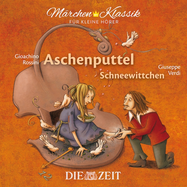 Couverture de livre pour Die ZEIT-Edition "Märchen Klassik für kleine Hörer" - Aschenputtel und Schneewittchen mit Musik von Gioachino Rossini und Giuseppe Verdi