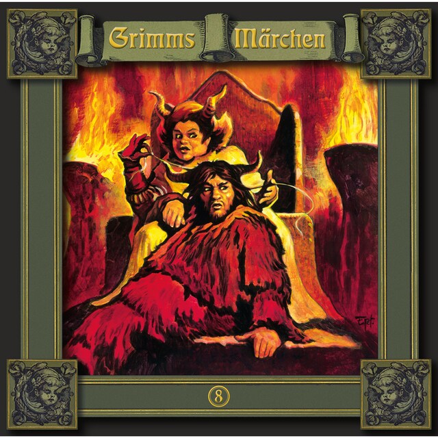 Boekomslag van Grimms Märchen, Folge 8: Der Teufel mit den drei goldenen Haaren / Die Sterntaler / Hans mein Igel