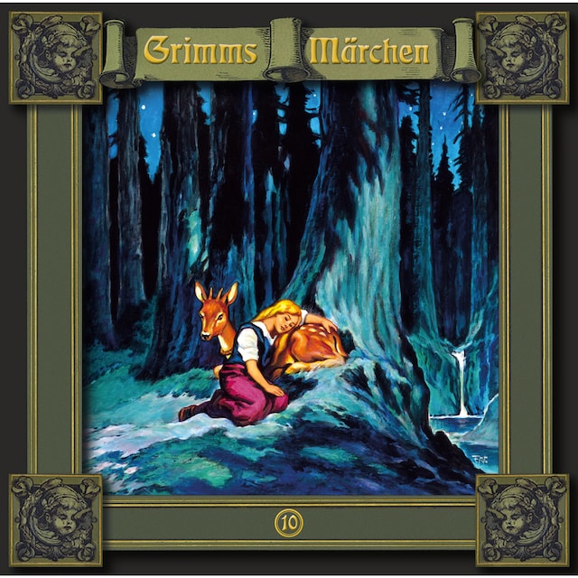 Copertina del libro per Grimms Märchen, Folge 10: Brüderchen und Schwesterchen / Der Hase und der Igel / Der Teufel und seine Großmutter