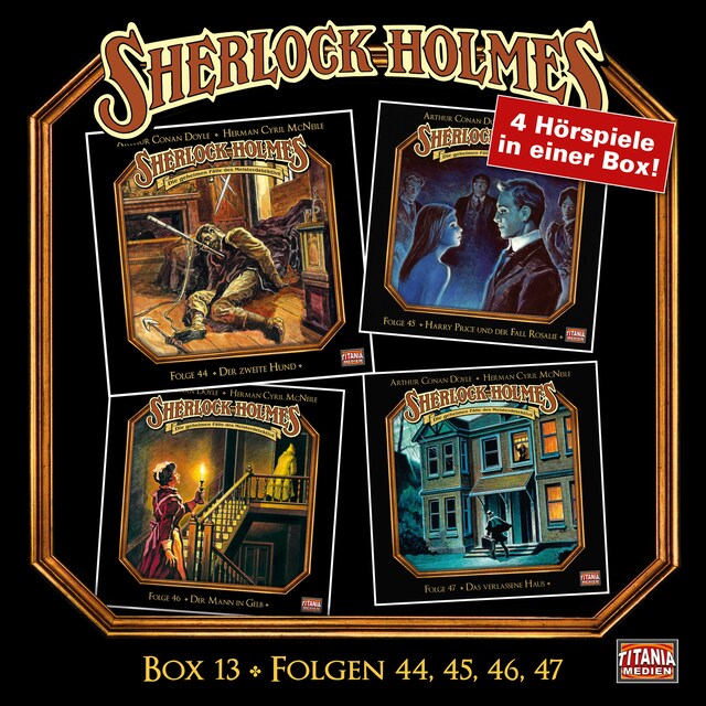 Portada de libro para Sherlock Holmes - Die geheimen Fälle des Meisterdetektivs, Box 13: Folgen 44, 45, 46, 47