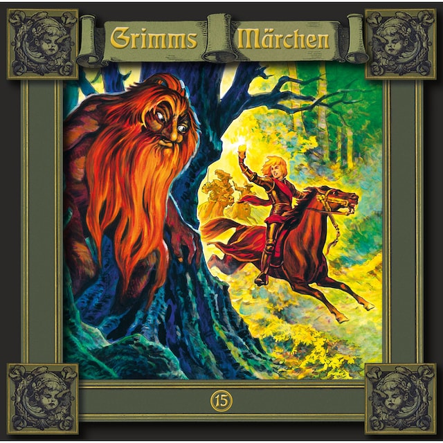 Book cover for Grimms Märchen, Folge 15: Der Eisenhans / Das Rätsel / Die drei Federn
