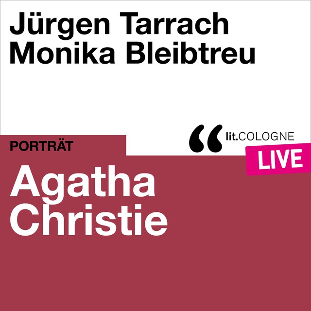 Buchcover für Agatha Christie - lit.COLOGNE live (Ungekürzt)