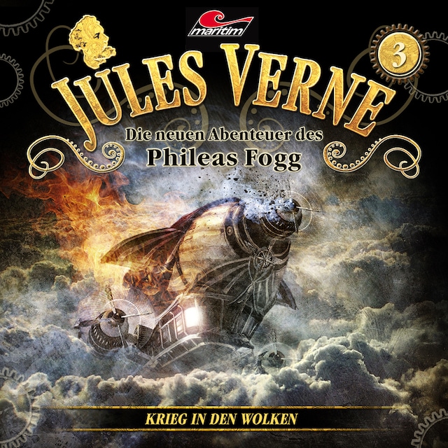 Book cover for Jules Verne, Die neuen Abenteuer des Phileas Fogg, Folge 3: Krieg in den Wolken