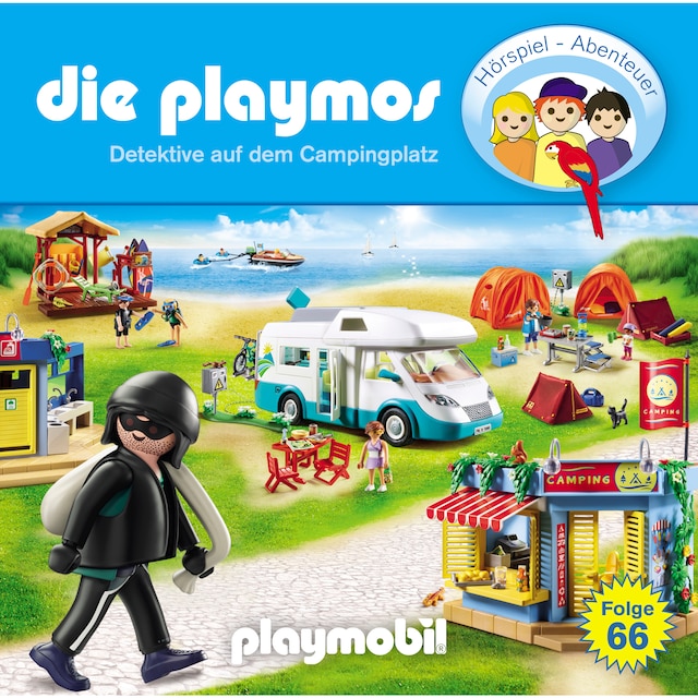 Book cover for Die Playmos - Das Original Playmobil Hörspiel, Folge 66: Detektive auf dem Campingplatz