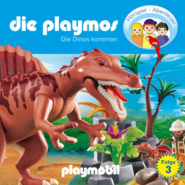 Buchcover für Die Playmos - Das Original Playmobil Hörspiel, Folge 3: Die Dinos kommen