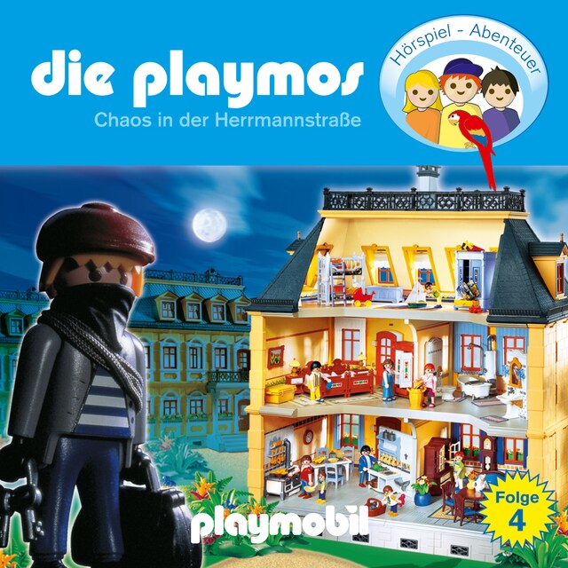 Buchcover für Die Playmos - Das Original Playmobil Hörspiel, Folge 4: Chaos in der Herrmannstrasse