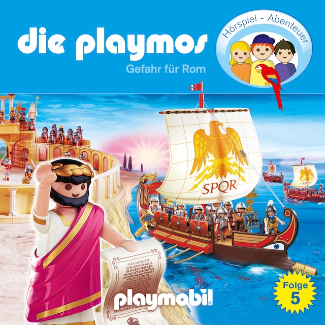 Buchcover für Die Playmos - Das Original Playmobil Hörspiel, Folge 5: Gefahr für Rom