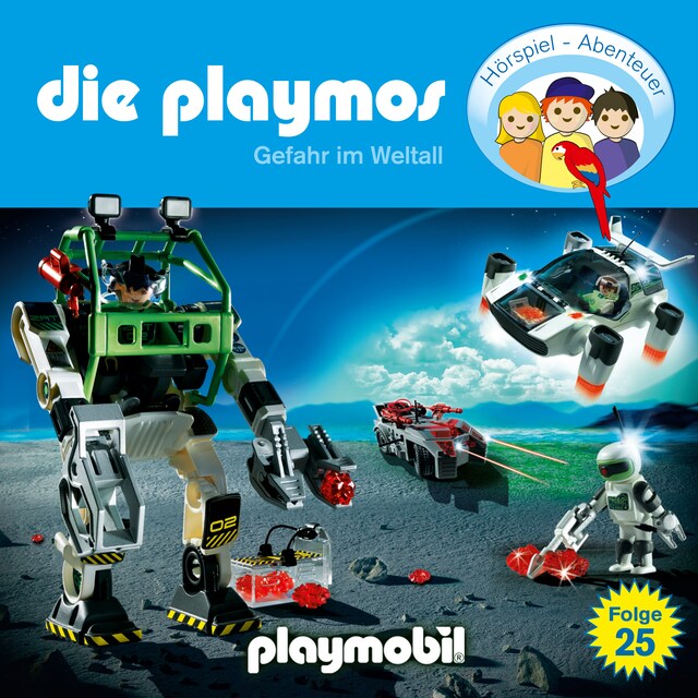 Buchcover für Die Playmos - Das Original Playmobil Hörspiel, Folge 25: Gefahr im Weltall