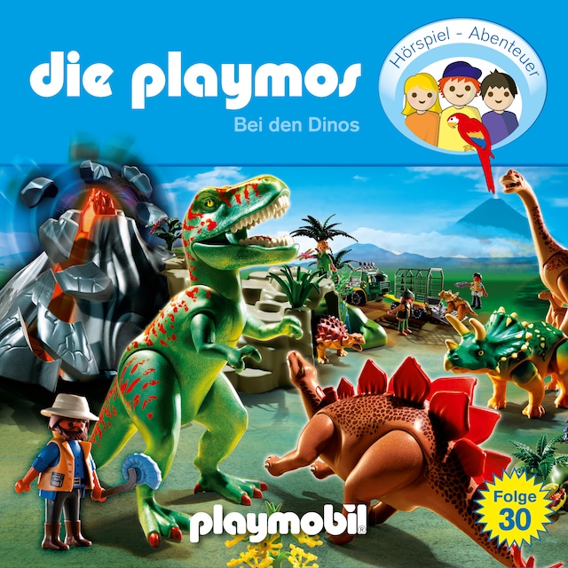 Book cover for Die Playmos - Das Original Playmobil Hörspiel, Folge 30: Bei den Dinos