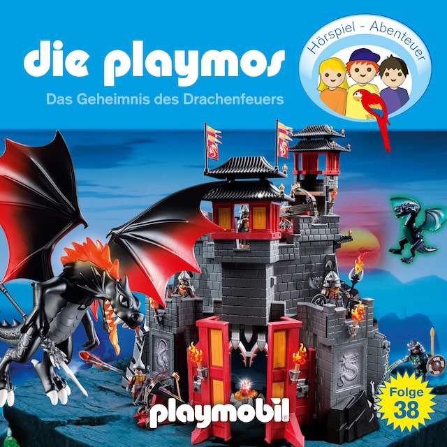 Boekomslag van Die Playmos - Das Original Playmobil Hörspiel, Folge 38: Das Geheimnis des Drachenfeuers