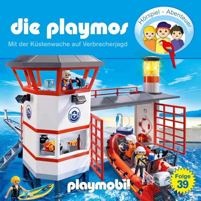 Buchcover für Die Playmos - Das Original Playmobil Hörspiel, Folge 39: Mit der Küstenwache auf Verbrecherjagd