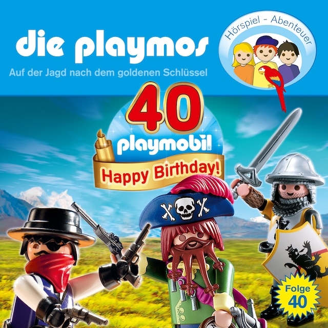 Buchcover für Die Playmos - Das Original Playmobil Hörspiel, Folge 40: Auf der Jagd nach dem goldenen Schlüssel