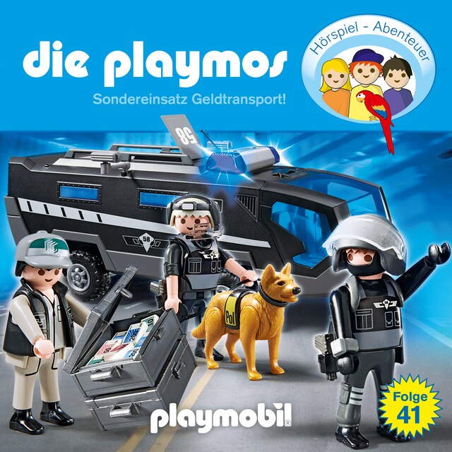 Buchcover für Die Playmos - Das Original Playmobil Hörspiel, Folge 41: Sondereinsatz Geldtransport!