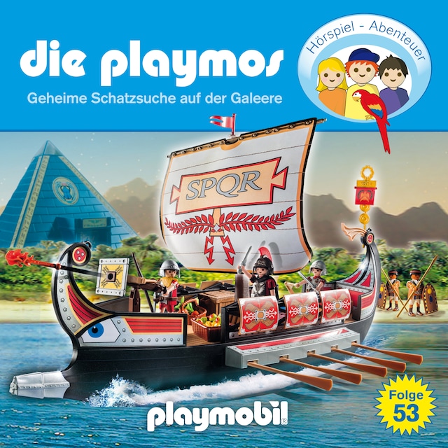 Buchcover für Die Playmos - Das Original Playmobil Hörspiel, Folge 53: Geheime Schatzsuche auf der Galeere