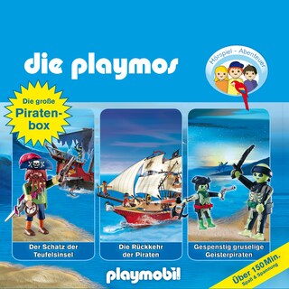 Die Playmos - Das Original Playmobil Hörspiel, Die große Piraten-Box, Folgen 1, 16, 22 als Hörbuch