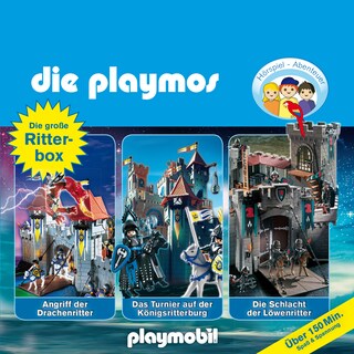 Die Playmos - Das Original Playmobil Hörspiel, Die große Ritter-Box, Folgen 2, 8, 20 als Hörbuch