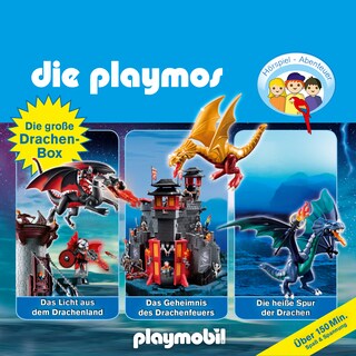 Die Playmos - Das Original Playmobil Hörspiel, Die große Drachen-Box, Folgen 13, 38, 50 als Hörbuch