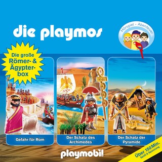 Die Playmos - Das Original Playmobil Hörspiel, Die große Römer- und Ägypter-Box, Folge 5, 18, 52 als Hörbuch