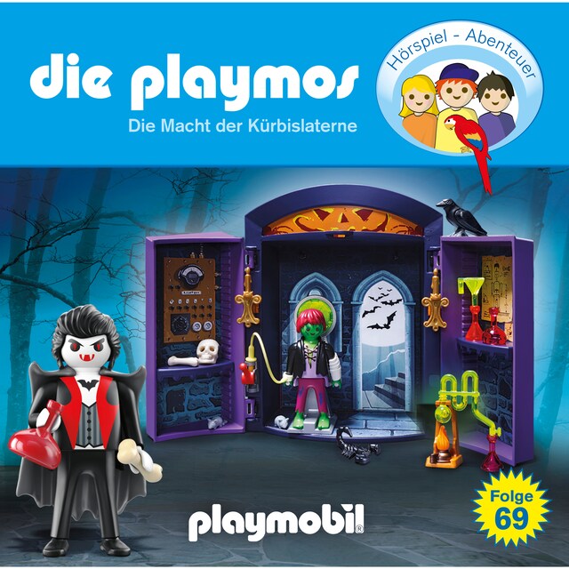 Buchcover für Die Playmos - Das Original Playmobil Hörspiel, Folge 69: Die Macht der Kürbislaterne