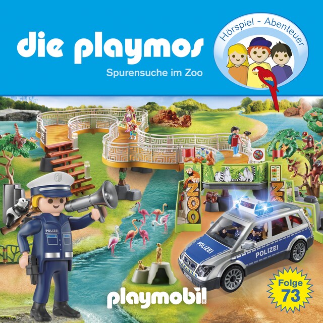 Kirjankansi teokselle Die Playmos, Folge 73: Spurensuche im Zoo (Das Original Playmobil Hörspiel)