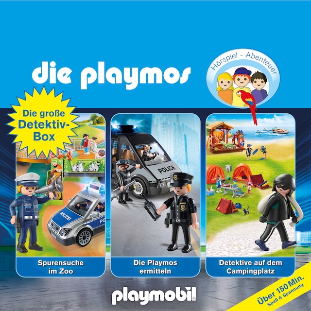 Book cover for Die große Detektiv-Box - Das Original Playmobil Hörspiel, Folgen 46, 66, 73