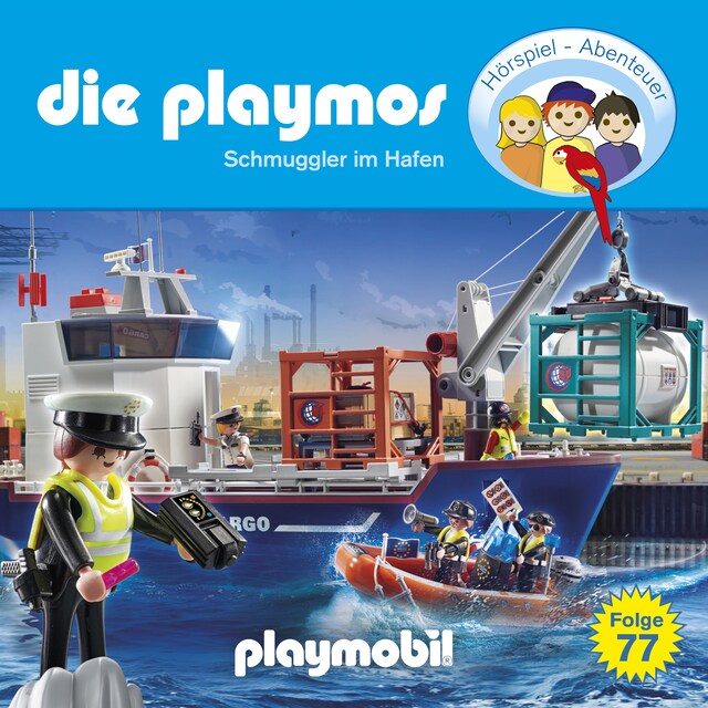 Buchcover für Die Playmos - Das Original Playmobil Hörspiel, Folge 77: Schmuggler im Hafen