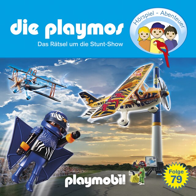 Buchcover für Die Playmos - Das Original Playmobil Hörspiel, Folge 79: Das Rätsel um die Stunt-Show