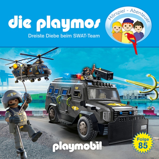 Book cover for Die Playmos - Das Original Playmobil Hörspiel, Folge 85: Dreiste Diebe beim SWAT-Team