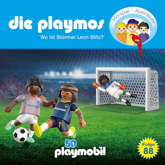 Book cover for Die Playmos - Das Original Playmobil Hörspiel, Folge 88: Wo ist Stürmer Leon Blitz?