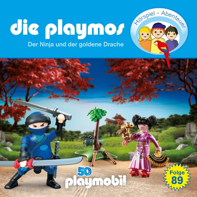 Book cover for Die Playmos - Das Original Playmobil Hörspiel, Folge 89: Der Ninja und der goldene Drache